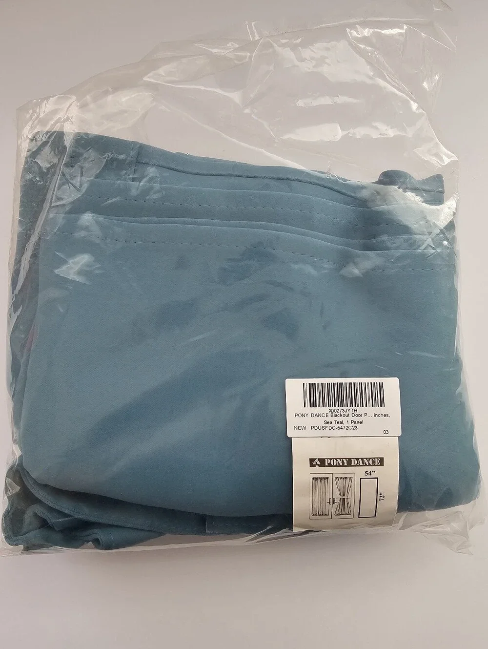 Blackout French Door Curtain Panel Sea Teal, 54